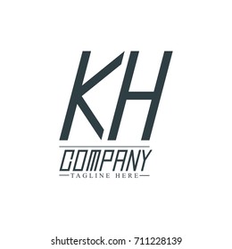 Initial Letter KH Design Logo Template