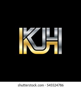 Initial Letter KH Linked Design Logo