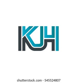 Initial Letter KH Linked Design Logo