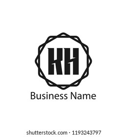 Initial Letter KH Logo Template Design