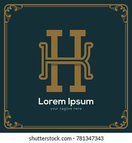 Initial letter KH logotype company name. Vector for company name.