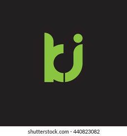 initial letter ki linked round lowercase logo green