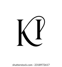 Letra inicial diseño del logotipo de KI