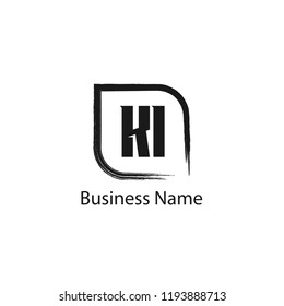 Initial Letter KI Logo Template Design