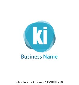 Initial Letter KI Logo Template Design