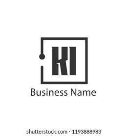 Initial Letter KI Logo Template Design