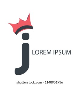 Initial Letter with King Crown Logo on white background