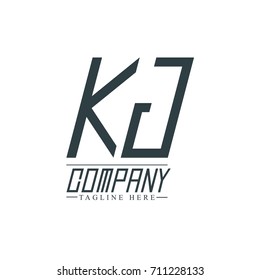 Initial Letter KJ Design Logo Template