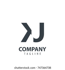 Initial Letter KJ Design Logo