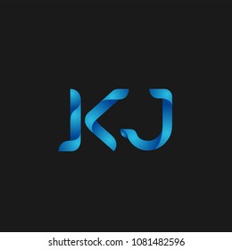 Initial Letter KJ Logo Design