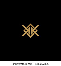 letra inicial KK o K diseño de logotipo de concepto mínimo ilustración vectorial