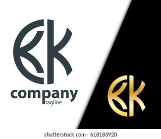 Initial Letter KK With Linked Circle Logo