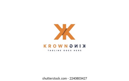 Initial Letter KK linked logo design template element.
