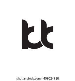 initial letter kk linked round lowercase monogram logo black
