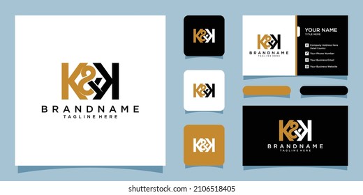 Initial Letter KK Logo Design Template Vektor mit Design-Vorlage für Visitenkarten