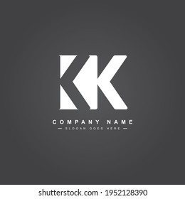 Initialbuchstabe KK Logo - Minimales Vektorlogo