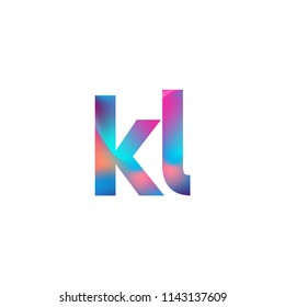 Initial Letter KL Logo Lowercase colorful design, Modern and Simple Logo Design.
