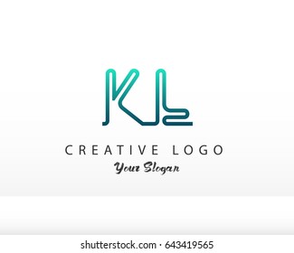 Initial Letter KL logo vector