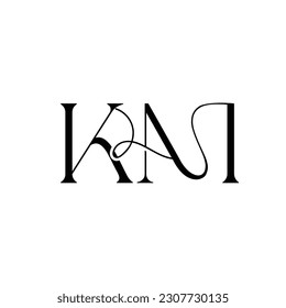 Initial letter KM logo design