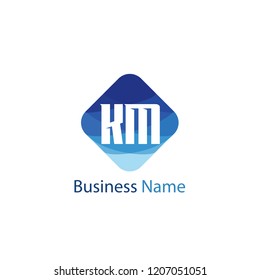 Initial Letter KM Logo Template