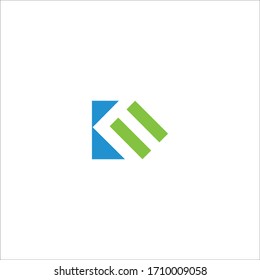 Design-Vorlage für den Anfangsbuchstaben km oder mk-Logo