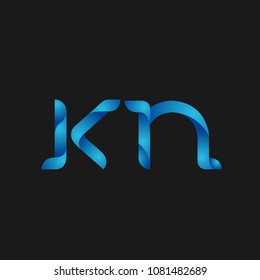 Initial Letter KN Logo Design
