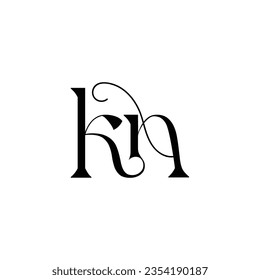 Initial letter kn logo design creative modern symbol icon monogram