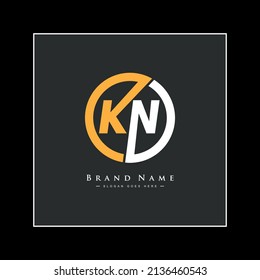 Initial Letter KN Logo - Minimal Business Logo