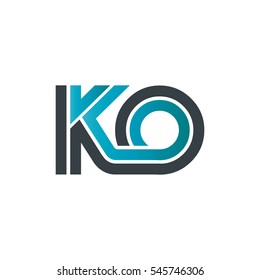 Initial Letter KO Linked Design Logo