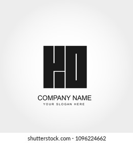 Initial Letter KO Logo Design Vector
