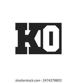 Initial Letter KO Logo Design Template. KO Logo
