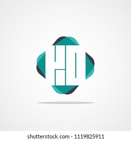 Initial Letter KO Logo Template