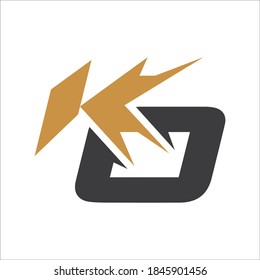 Anfangsbuchstaben ko oder ok Logo, Vektordesign-Vorlage