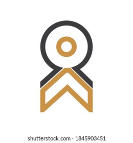 diseño del vector de logotipo de letra inicial ko o ok