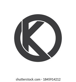 Initial letter ko or ok logo vector templates