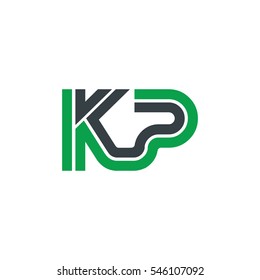 Initial Letter KP Linked Design Logo