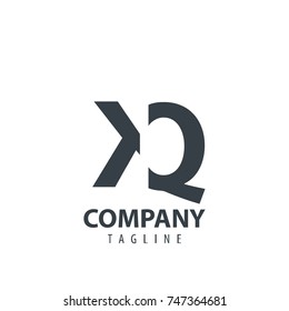 Initial Letter KQ Design Logo