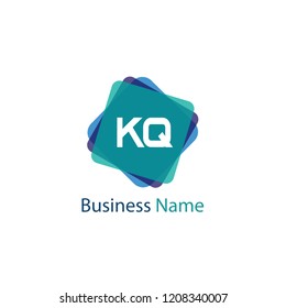 Initial Letter KQ Logo Design