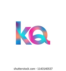 Initial Letter KQ Logo Lowercase colorful design, Modern and Simple Logo Design.
