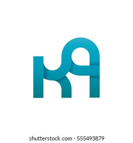 Initial Letter KQ Rounded Lowercase Logo