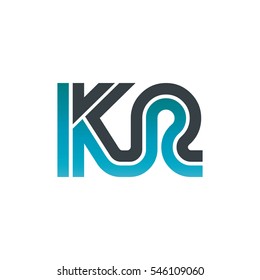 Initial Letter KR Linked Design Logo