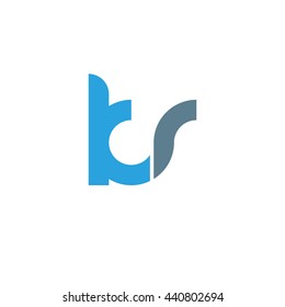 initial letter kr linked round lowercase logo blue