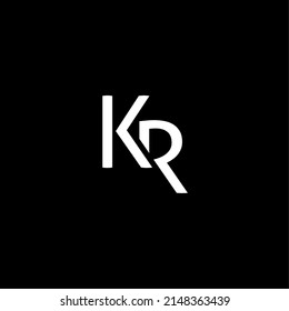 Initial letter KR monogram logo template design