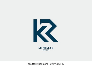 Initial letter KR, RK, K, R Logo Design Vector Template Element.