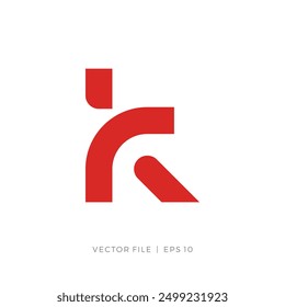 initial letter KR RK lowercase monogram logo