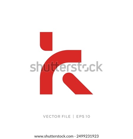 initial letter KR RK lowercase monogram logo