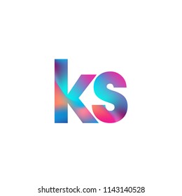 Initial Letter KS Logo Lowercase colorful design, Modern and Simple Logo Design.

