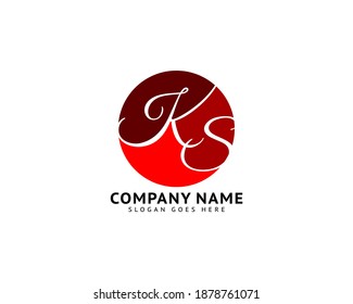 Initial Letter KS Logo Template Design