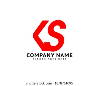 Initial Letter KS Logo Template Design