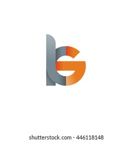 initial letter ks modern linked circle round lowercase logo orange gray